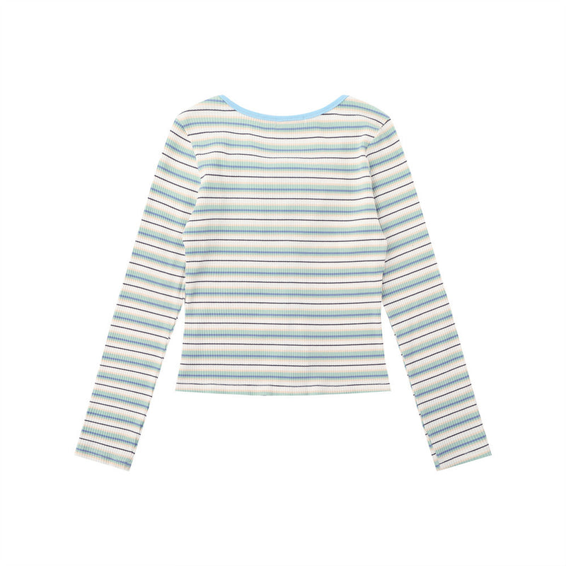 Women Long Sleeve T-shirt Short-Sleeved T-shirt Design Sense Girl Autumn Short