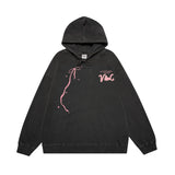 Men Hoodie Bowknot Printed Hoodie Boys Loose Autumn and Winter