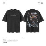 American vintage street T-shirt pure cotton men's and women's summer loose