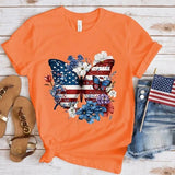 Women's Independence Day T Shirt round Neck Short Sleeve T-shirt Women's Top