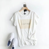 Women T-Shirt Summer Letter Printed Cotton Short-Sleeved T-shirt