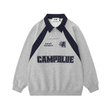 Women Hoodie Color Matching Short Long-Sleeved Sweater Girls' Autumn Top