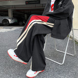 Men Sweatpants Vintage Stripe Sports Pants Men's Spring Hip Hop Loose