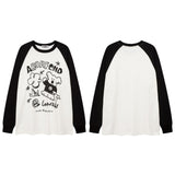 Men Long Sleeve Shirt Stitching Raglan Sleeve Long Sleeve T-shirt Men and Women Couple Idle Style