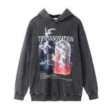 Men Hoodie Peace Dove Printed Hoodie Men's Autumn and Winter Casual Loose Casual