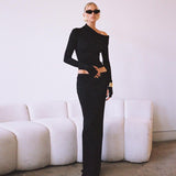 Women Co-Ord Set Long Sleeve Top and Skirt Suit Autumn and Winter