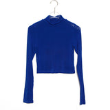 Women Long Sleeve Shirt Spring and Autumn Undershirt Women's Short Top