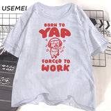 Born To Yap Forced To Work Cat with Headphones Meme