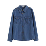 Women T-Shirt Summer Comfortable Tencel Denim Shirt Women