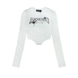 Women Long Sleeve T-Shirt Women's Slim Print Short