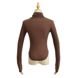 Women T-Shirt Autumn and Winter Stretch Tight Long-Sleeved T-shirt Top