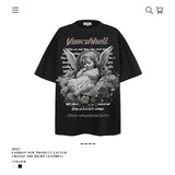 American vintage street T-shirt men's loose top