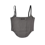 Women Camisole Elastic Curved Hem Backless Camisole