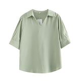 Women T-Shirt Summer Short Sleeve Sense of Design Shirt Top Women's Loose