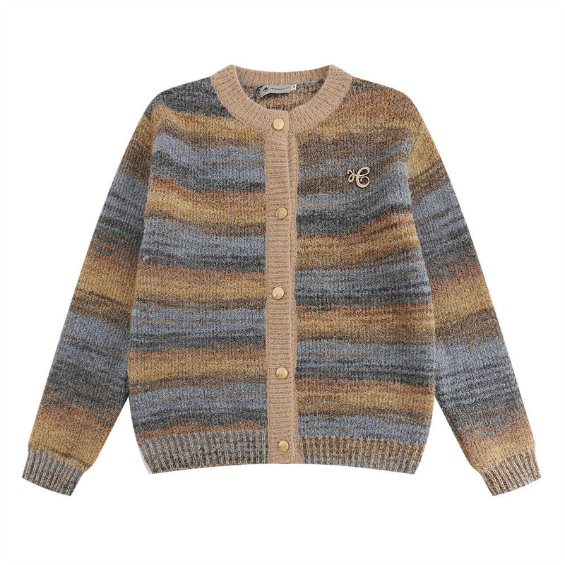Women Sweater Coat Autumn and Winter Loose Casual Button Knitted Cardigan