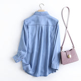 Women T-Shirt Spring and Autumn Loose Long Sleeve Casual Shirt Coat