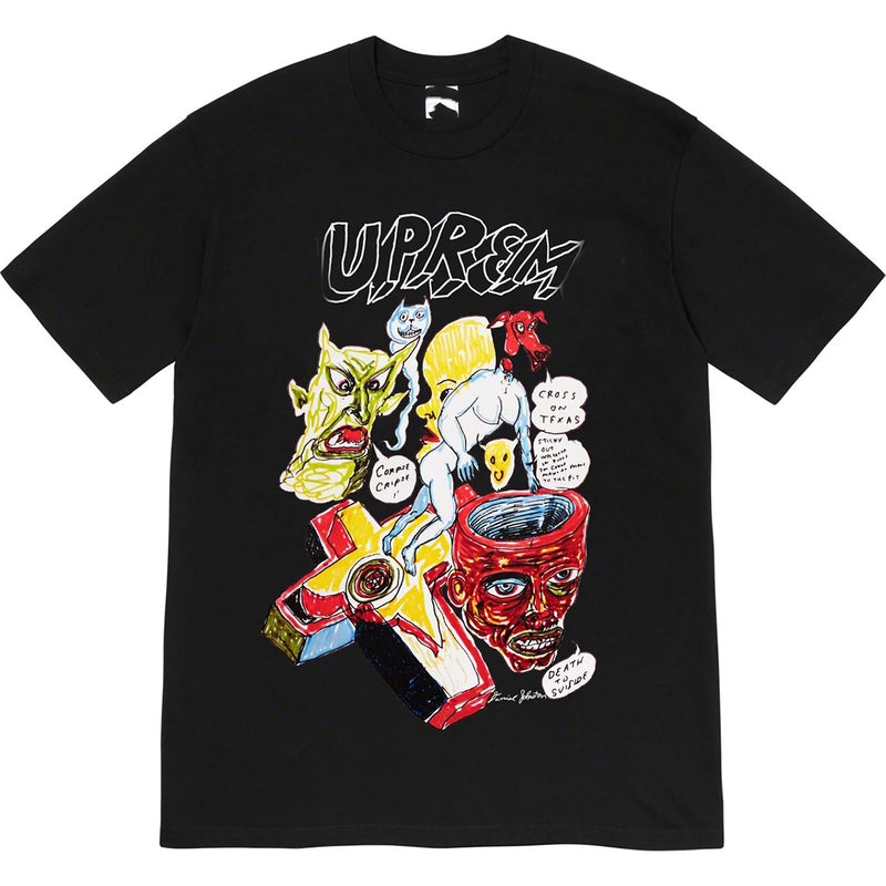 Mens T-shirts 20SS Daniel Johnston Tee Grimace Artist Graffiti Print Short Sleeve T-Shirt