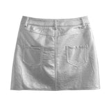 Women Skirt Women's Spring and Summer Tight Skirt Leather Skirt