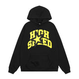 Men Hoodie Five-Pointed Star Letter Printing Hooded Pullover