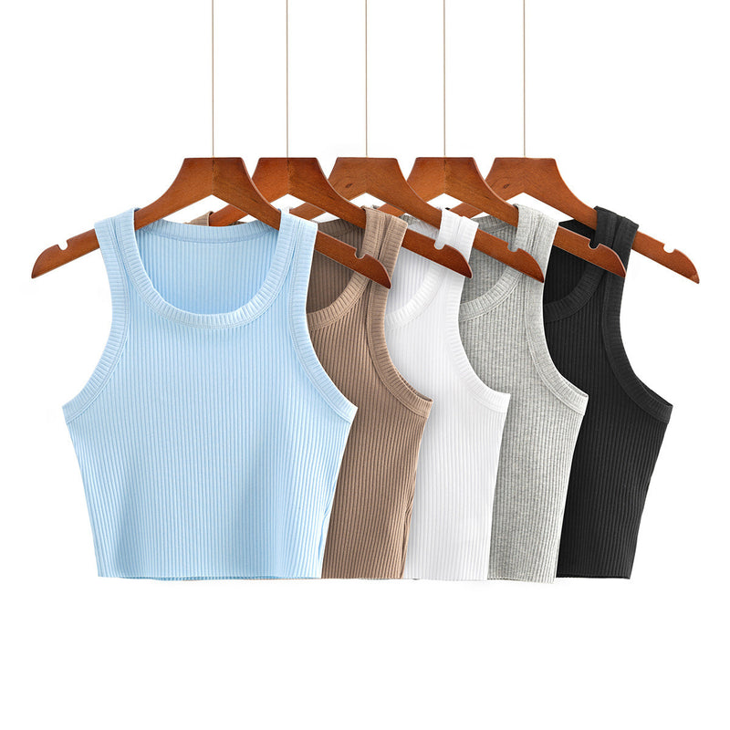 Women Camisole Summer Women's Solid Color Sports Slim-Fitting