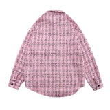 Men Long Sleeved T Shirt Plaid Shirt Long Sleeve Men's Ins Loose Street Lapel Shirt Autumn Coat