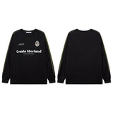 Men Long Sleeve Shirt Retro College Style Idle Style Sports Long Sleeve Casual Sweatshirt Men and Women