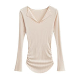 Women's T-Shirt Long-Sleeved T-shirt Women's Tight Bottoming Top