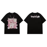 Men T Shirt Anime Print Casual All-Match Short-Sleeved T-shirt Men and Women