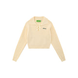 Women Sweater Lapel Sweater Women's Beauty Long Sleeve Short Spring Autumn Knitwear