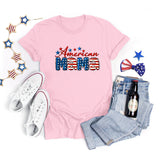 National Flag Day T Shirts Summer Women's Short Sleeve T-shirt Independence Day round Neck