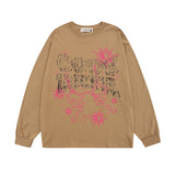 Men Long Sleeve Shirt Printed Long Sleeve T-shirt Men and Women Hip Hop Versatile Base