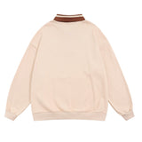 Men Hoodie Letter Printed Polo Shirt Sweater Men's Spring and Autumn Long Sleeve Lapel
