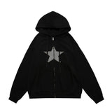 Men Hoodie Men's Loose Patch Embroidery Long Sleeve Hood