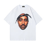 Men T Shirt West Coast Hip Hop Retro Printed Casual Short Sleeve T-shirt Men and Women