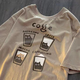 Retro Trendy Cat Cotton T-shirt Casual
