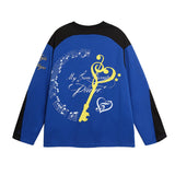 Unisex long-sleeved shirt autumretro color matching