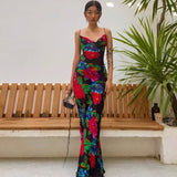 Women Desses Printing Slip Dress Beach Dress