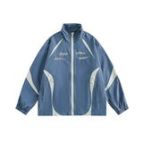 Unisex Jacket Fall Color-Blocking Split Jacket Coat