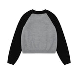 Women Sweater Short Sweater Women's Autumn Crew Neck Casual Sweater