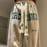 Men Sweatpants Retro Corduroy Casual Pants Men's Straight Loose Wide Leg