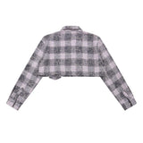 Women Long Sleeve Shirt Women's Short Long Sleeve Shirt Autumn Washed and Worn Casual