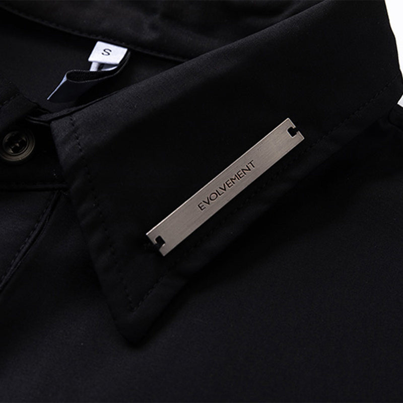 Men Long Sleeve T Shirt Solid Color Long Sleeve Men's Ins Fashion Brand Street Loose Half-Sleeve Top