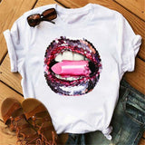 Print Women T Shirt Casual Short Sleeve