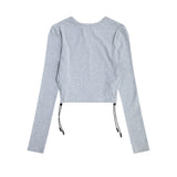 Women Long Sleeve T-shirt Short-Sleeved T-shirt Women's Spring and Autumn Printed Casual round Neck
