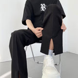 Men Sweatpants Summer Trousers Straight Slim Fit Bootcut Trousers