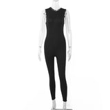 Women Jumpsuit Women's Sleeveless Slim High Top Sports Jumpsuit