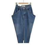 Women Skirt Summer Washed Denim Skirt