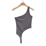 Women Camisole Summer Single-Shoulder Suspender Outerwear Crop-Top Spaghetti-Strap