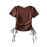 Women T-Shirt Summer Short-Sleeved T-shirt Slim Top