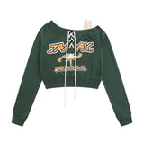 Women Hoodie Short Sweater Women's Fall Pure Cotton Long Sleeve